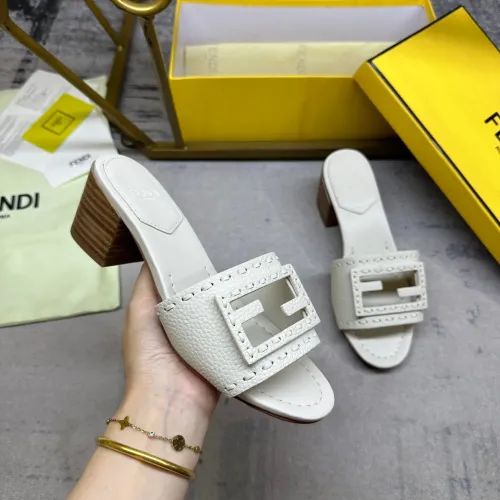 Replica Fendi Slippers For Women #1453705 $92.00 USD for Wholesale