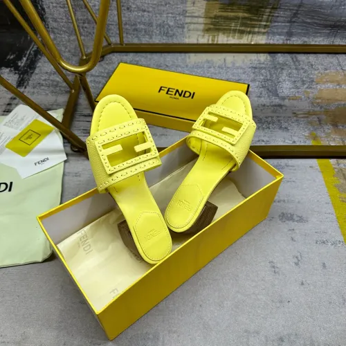 Replica Fendi Slippers For Women #1453706 $92.00 USD for Wholesale