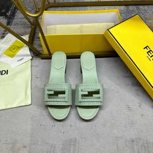 Replica Fendi Slippers For Women #1453708 $92.00 USD for Wholesale
