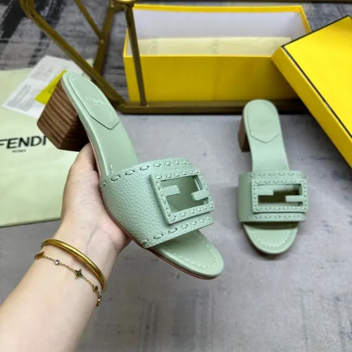 Replica Fendi Slippers For Women #1453708 $92.00 USD for Wholesale