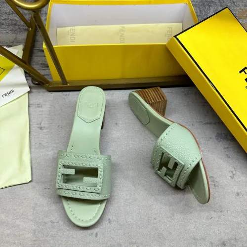 Replica Fendi Slippers For Women #1453708 $92.00 USD for Wholesale