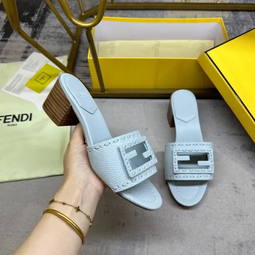 Replica Fendi Slippers For Women #1453709 $92.00 USD for Wholesale