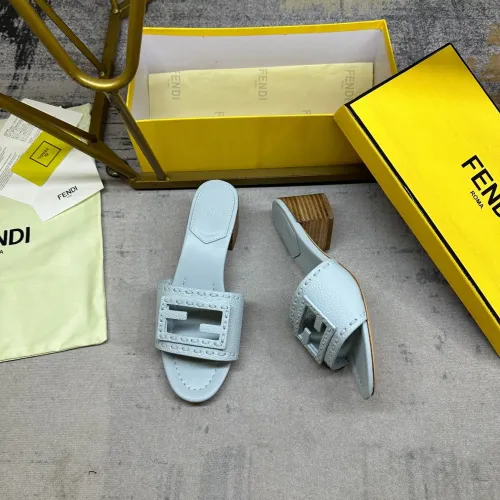 Replica Fendi Slippers For Women #1453709 $92.00 USD for Wholesale