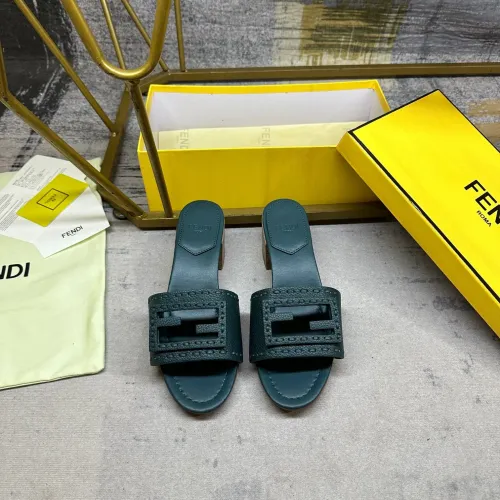 Replica Fendi Slippers For Women #1453711 $92.00 USD for Wholesale