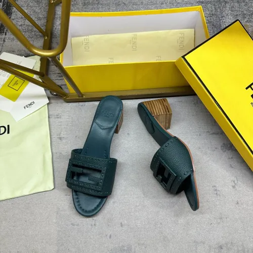 Replica Fendi Slippers For Women #1453711 $92.00 USD for Wholesale