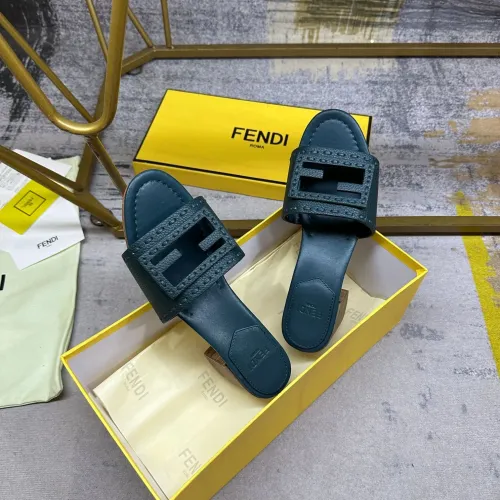 Replica Fendi Slippers For Women #1453711 $92.00 USD for Wholesale