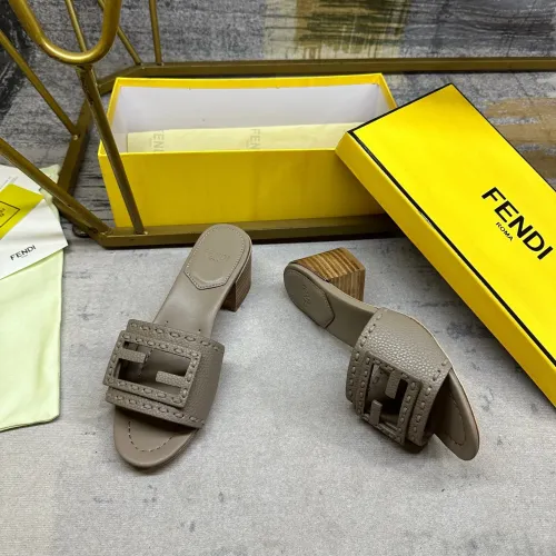 Replica Fendi Slippers For Women #1453712 $92.00 USD for Wholesale