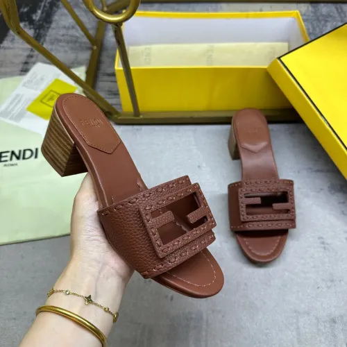 Replica Fendi Slippers For Women #1453713 $92.00 USD for Wholesale