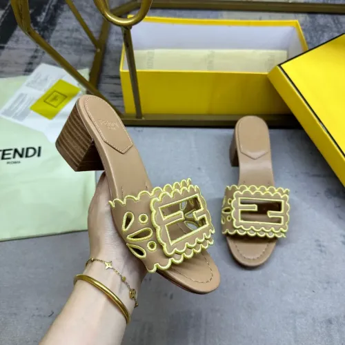Replica Fendi Slippers For Women #1453716 $96.00 USD for Wholesale