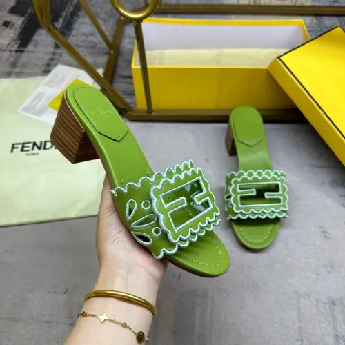 Replica Fendi Slippers For Women #1453718 $96.00 USD for Wholesale