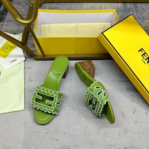 Replica Fendi Slippers For Women #1453718 $96.00 USD for Wholesale