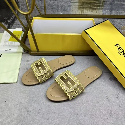 Wholesale Fendi Slippers For Women #1453722 $88.00 USD, Wholesale Quality Replica Fendi Slippers