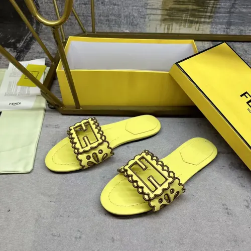 Wholesale Fendi Slippers For Women #1453723 $88.00 USD, Wholesale Quality Replica Fendi Slippers