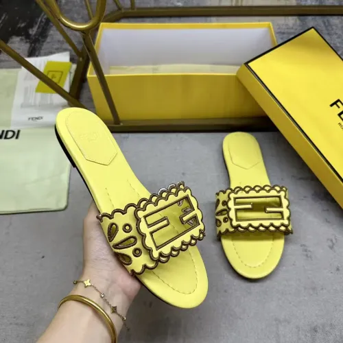 Replica Fendi Slippers For Women #1453723 $88.00 USD for Wholesale