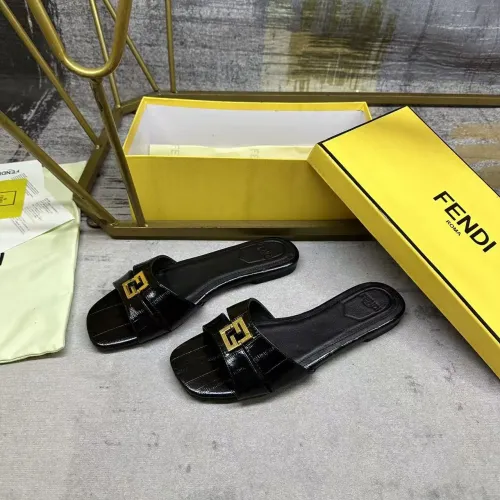 Wholesale Fendi Slippers For Women #1453731 $85.00 USD, Wholesale Quality Replica Fendi Slippers
