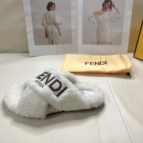 Replica Fendi Slippers For Women #1453860 $85.00 USD for Wholesale