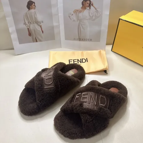 Wholesale Fendi Slippers For Women #1453862 $85.00 USD, Wholesale Quality Replica Fendi Slippers
