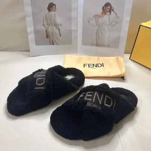 Wholesale Fendi Slippers For Women #1453863 $85.00 USD, Wholesale Quality Replica Fendi Slippers