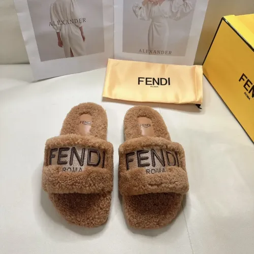 Wholesale Fendi Slippers For Women #1453865 $80.00 USD, Wholesale Quality Replica Fendi Slippers