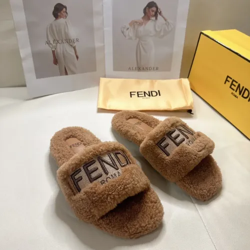 Replica Fendi Slippers For Women #1453865 $80.00 USD for Wholesale