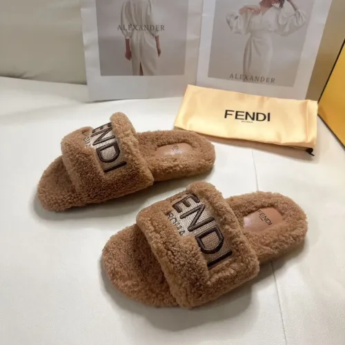 Replica Fendi Slippers For Women #1453865 $80.00 USD for Wholesale