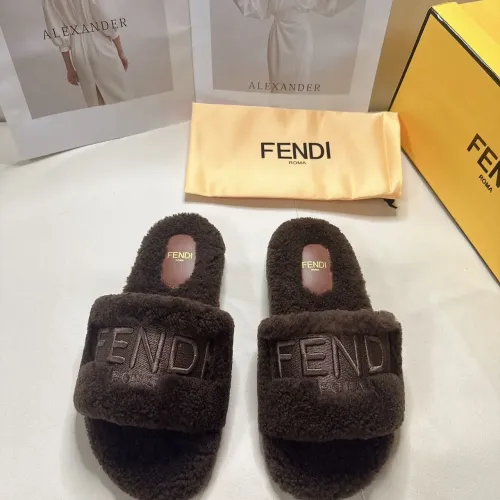Wholesale Fendi Slippers For Women #1453866 $80.00 USD, Wholesale Quality Replica Fendi Slippers
