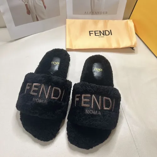Wholesale Fendi Slippers For Women #1453868 $80.00 USD, Wholesale Quality Replica Fendi Slippers