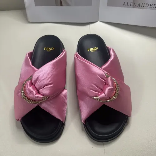 Wholesale Fendi Slippers For Women #1453871 $76.00 USD, Wholesale Quality Replica Fendi Slippers