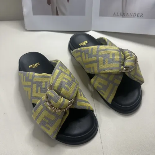 Replica Fendi Slippers For Women #1453872 $76.00 USD for Wholesale