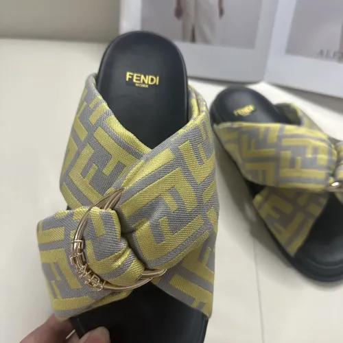Replica Fendi Slippers For Women #1453872 $76.00 USD for Wholesale