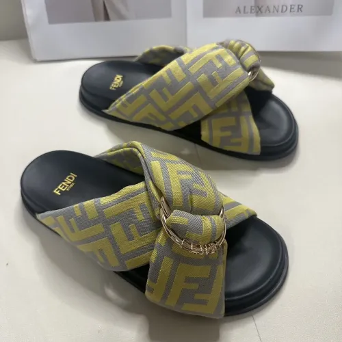 Replica Fendi Slippers For Women #1453872 $76.00 USD for Wholesale