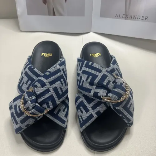 Wholesale Fendi Slippers For Women #1453874 $76.00 USD, Wholesale Quality Replica Fendi Slippers