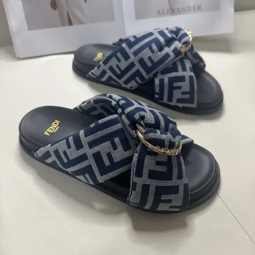 Replica Fendi Slippers For Women #1453874 $76.00 USD for Wholesale