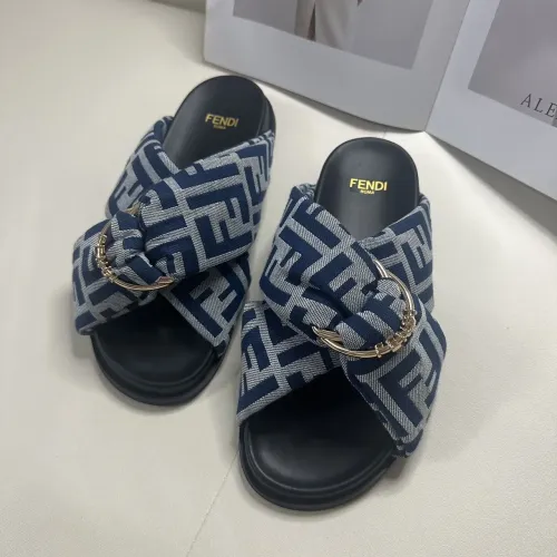 Replica Fendi Slippers For Women #1453874 $76.00 USD for Wholesale