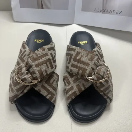 Wholesale Fendi Slippers For Women #1453876 $76.00 USD, Wholesale Quality Replica Fendi Slippers