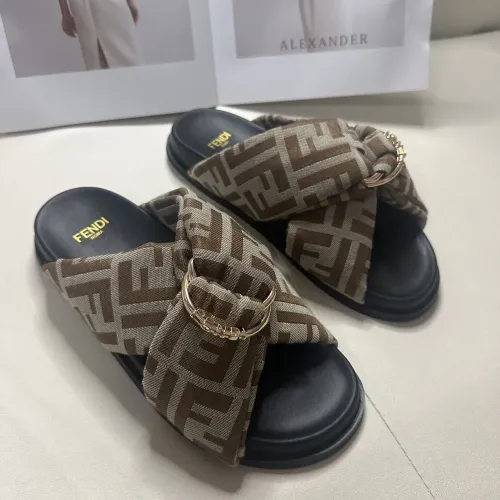 Replica Fendi Slippers For Women #1453876 $76.00 USD for Wholesale