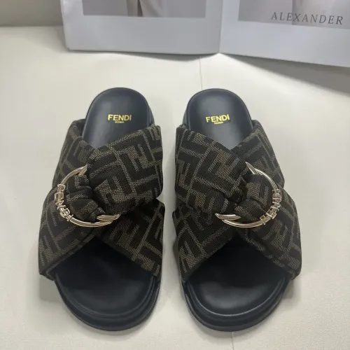 Wholesale Fendi Slippers For Women #1453878 $76.00 USD, Wholesale Quality Replica Fendi Slippers