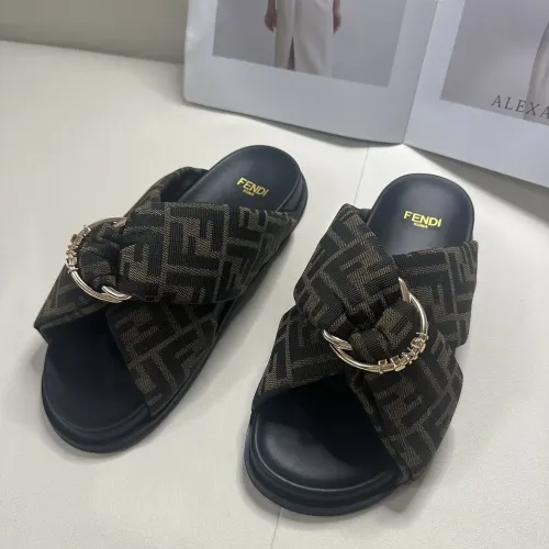 Replica Fendi Slippers For Women #1453878 $76.00 USD for Wholesale