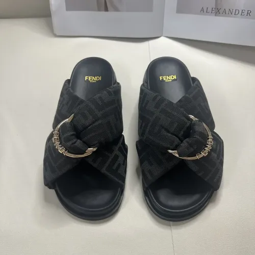 Wholesale Fendi Slippers For Women #1453880 $76.00 USD, Wholesale Quality Replica Fendi Slippers