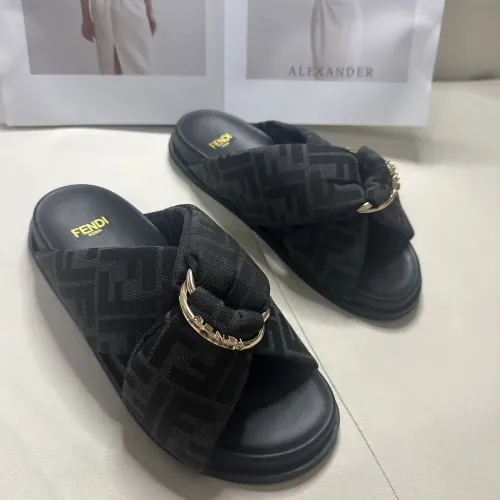 Replica Fendi Slippers For Women #1453880 $76.00 USD for Wholesale