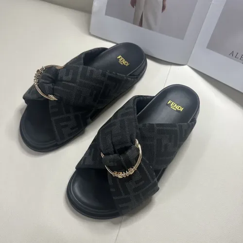 Replica Fendi Slippers For Women #1453880 $76.00 USD for Wholesale