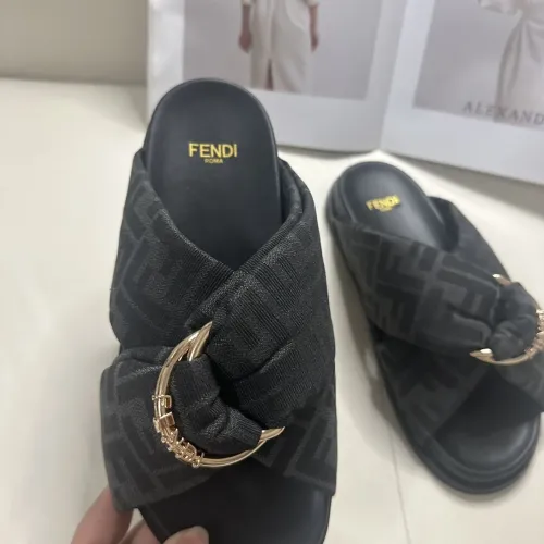 Replica Fendi Slippers For Women #1453880 $76.00 USD for Wholesale