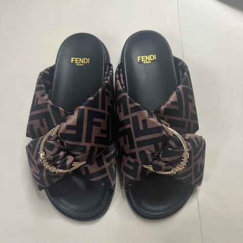 Replica Fendi Slippers For Women #1453882 $76.00 USD for Wholesale