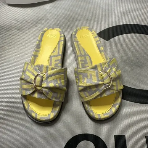 Wholesale Fendi Slippers For Women #1453886 $80.00 USD, Wholesale Quality Replica Fendi Slippers