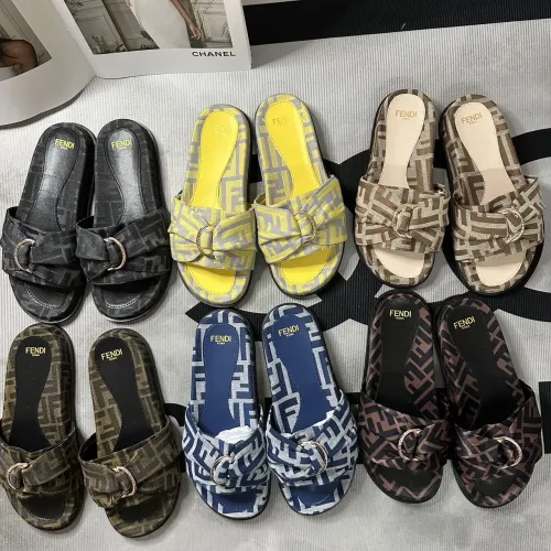 Replica Fendi Slippers For Women #1453886 $80.00 USD for Wholesale