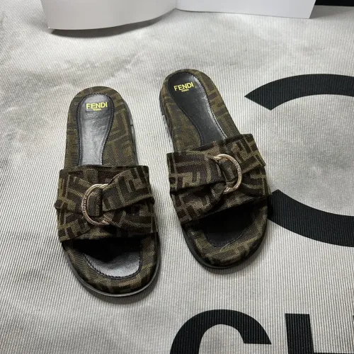 Wholesale Fendi Slippers For Women #1453892 $80.00 USD, Wholesale Quality Replica Fendi Slippers