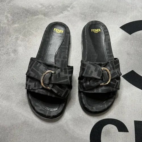 Wholesale Fendi Slippers For Women #1453894 $80.00 USD, Wholesale Quality Replica Fendi Slippers