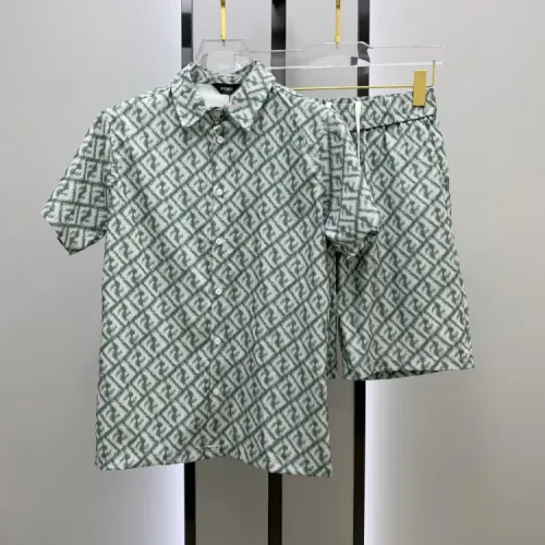 Wholesale Fendi Tracksuits Short Sleeved For Men #1454037 $52.00 USD, Wholesale Quality Replica Fendi Tracksuits