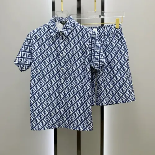Wholesale Fendi Tracksuits Short Sleeved For Men #1454038 $52.00 USD, Wholesale Quality Replica Fendi Tracksuits