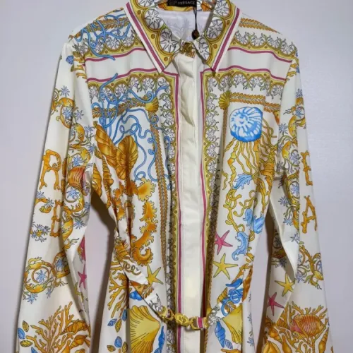 Replica Versace Dresses Long Sleeved For Women #1454422 $92.00 USD for Wholesale